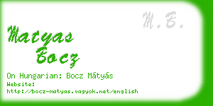 matyas bocz business card